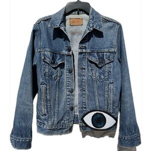 Custom Levi’s jean jacket with sequins